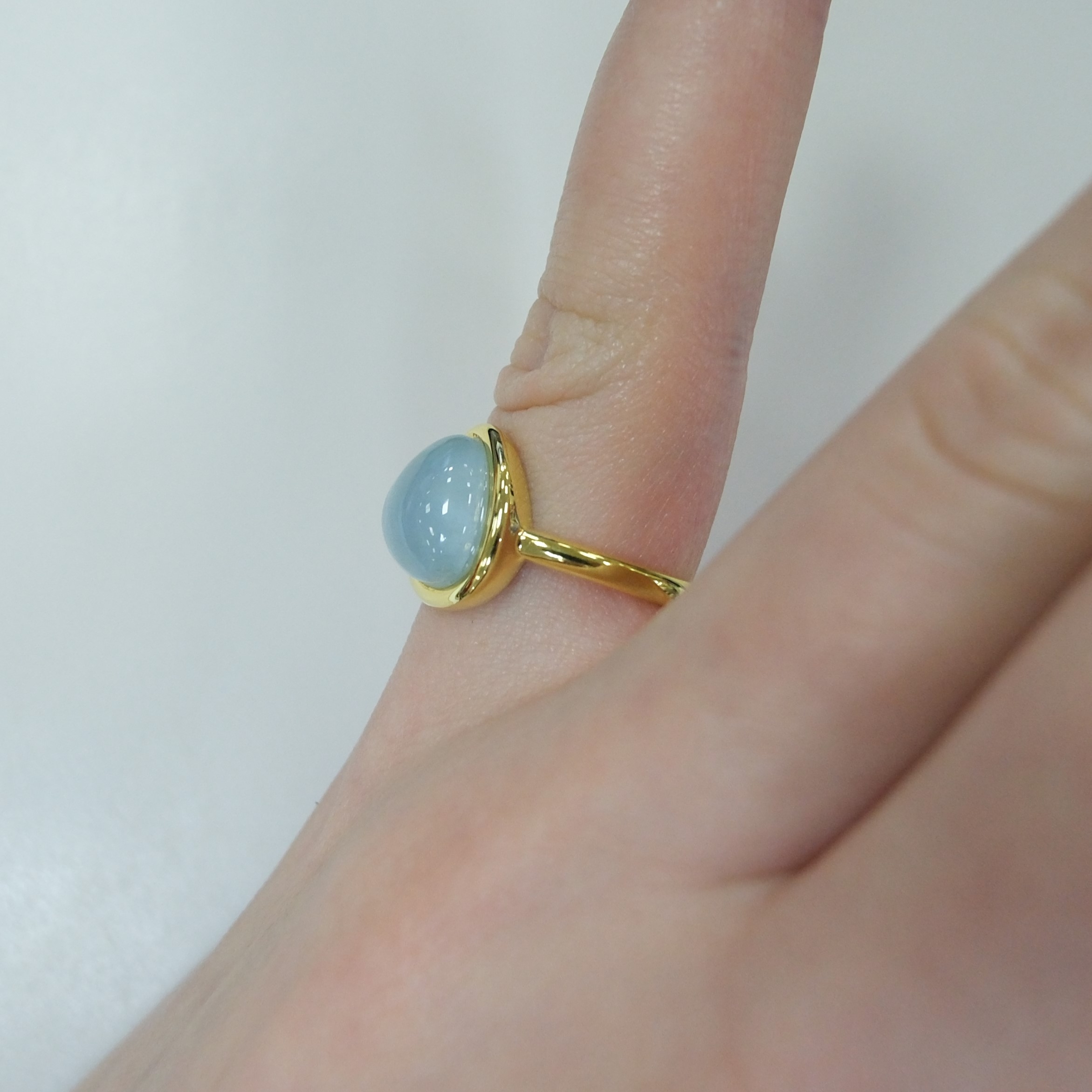 Серебряное кольцо с аквамарином
